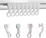 Curtain Glider Hooks for Curtain White Plastic Nylon Hook Header Tape Standard Size