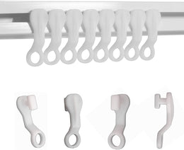 Curtain Glider Hooks for Curtain White Plastic Nylon Hook Header Tape Standard Size