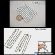Metal Deep Pinch Pleat Prong Galvanised Short Neck Curtain Clip Hooks Pack of 20