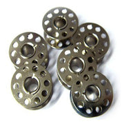 12pcs Standard Metal Sewing Machine Bobbins Case Spools Threads Home Compatible.