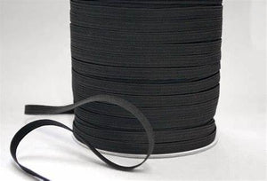 Wide Elastic Black And White Flat Braided Cord Quality Soft Sewing Trimming.