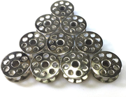 12pcs Standard Metal Sewing Machine Bobbins Case Spools Threads Home Compatible.