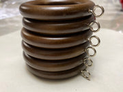 Homeelabador 45mm Wooden Curtain Hanging Ring hooks with Eyes