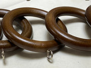 Homeelabador 45mm Wooden Curtain Hanging Ring hooks with Eyes