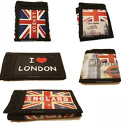 Union Jack London Tri-Fold Wallet with Chain Clip Mens Boys Gift Souvenir Purse