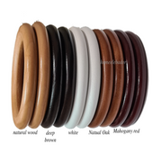 Homeelabador 45mm Wooden Curtain Hanging Ring hooks with Eyes