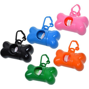 Dog Poo Bag With Dispenser Random Color Lead Attachment Bag Holder UK.