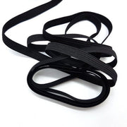 Wide Elastic Black And White Flat Braided Cord Quality Soft Sewing Trimming.