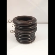 Pack of 12 Wooden Curtain Rings 38mm  with eyelets