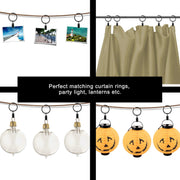 30mm Curtain Rings with Aligator Pinch Clips Pack of 10