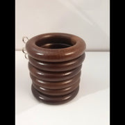 Pack of 12 Wooden Curtain Rings 38mm  with eyelets