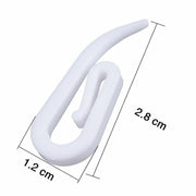 Curtain Hooks for Ring White Plastic Nylon Hook Header Tape UK Standard Size