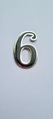 Self Adhesive Door Numbers Chrome Finish 2