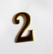 Self Adhesive Door Numbers Chrome Finish 2