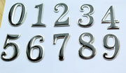 Self Adhesive Door Numbers Chrome Finish 2
