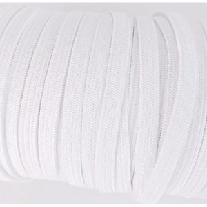 Wide Elastic Black And White Flat Braided Cord Quality Soft Sewing Trimming.