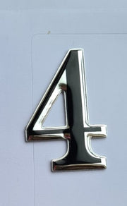 Self Adhesive Door Numbers Chrome Finish 2