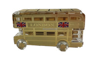 London Bus Souvenir Collection in Crystal Glass and metal covering.