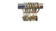 30mm Curtain Rings with Aligator Pinch Clips Pack of 10