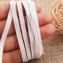 Wide Elastic Black And White Flat Braided Cord Quality Soft Sewing Trimming.