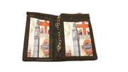 Union Jack London Tri-Fold Wallet with Chain Clip Mens Boys Gift Souvenir Purse