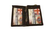 Union Jack London Tri-Fold Wallet with Chain Clip Mens Boys Gift Souvenir Purse