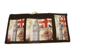 Union Jack London Tri-Fold Wallet with Chain Clip Mens Boys Gift Souvenir Purse
