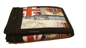 Union Jack London Tri-Fold Wallet with Chain Clip Mens Boys Gift Souvenir Purse