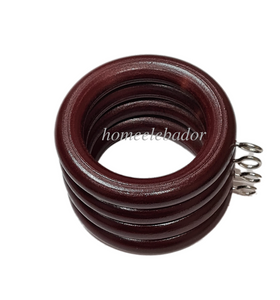 Homeelabador 45mm Wooden Curtain Hanging Ring hooks with Eyes