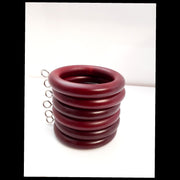 Pack of 12 Wooden Curtain Rings 38mm  with eyelets