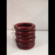 Pack of 12 Wooden Curtain Rings 38mm  with eyelets