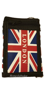 Union Jack London Tri-Fold Wallet with Chain Clip Mens Boys Gift Souvenir Purse