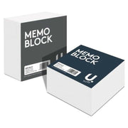U. 2/4 x 400 Sheets Memo Block Refills Square Plain White Paper Cube 90mm x 90mm