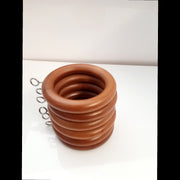 Pack of 12 Wooden Curtain Rings 38mm  with eyelets