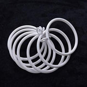 White 40MM Metal Curtain Rings with eyelets Heavy Duty in Curtain Pole Voile