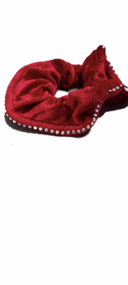 solid stone decor velvet elastic bobble hair Scrunchies bands medium or large lots of colours good quality by homeelabador