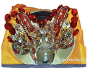 Crystal Glass Swan Pair Decorative Diamante Filled Ornament with Gift Box