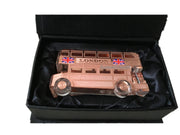 London Bus Souvenir Collection in Crystal Glass and metal covering.