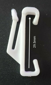 Solo Glide White Drape Curtain Hooks Glider Rail Track Runner Solo Glide 40 pcs.