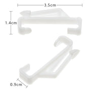 Solo Glide White Drape Curtain Hooks Glider Rail Track Runner Solo Glide 40 pcs.