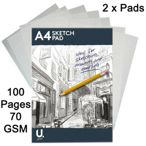 A4 Sketch pad book flip up drawing art creative fun white paper back card cover