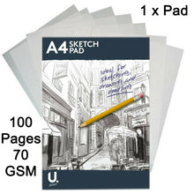 A4 Sketch pad book flip up drawing art creative fun white paper back card cover