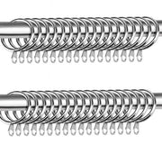 30MM Metal Curtain Rings Hanging Hooks for Curtains Rods Pole Voile Heavy duty