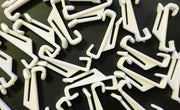 Solo Glide White Drape Curtain Hooks Glider Rail Track Runner Solo Glide 40 pcs.