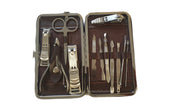 Unisex 12 Piece Nail Care Cutter Cuticle Clipper Manicure Pedicure KIT Case with Gift Box