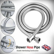 SHOWER PIPES HOSE 1.5/2.0/3.0M FLEXIBLE STAINLESS STEEL CHROME SHOWER BATHROOM.