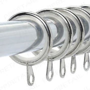 40mm Metal Curtain Rings with eyelets for curtain hooks, Pack of 12/24/48
