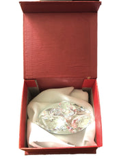 Crystal Glass Swan Pair Decorative Diamante Filled Ornament with Gift Box