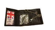 Union Jack London Tri-Fold Wallet with Chain Clip Mens Boys Gift Souvenir Purse