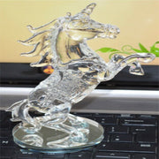 Decorative Crystal Ornament Horse Unicorn Glass Statue Figurine Home Décor Gift with Box